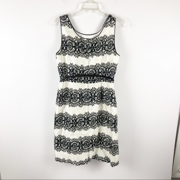 Kate Spade White & Black Lola Lace Silk Dress - Picture 10 of 10